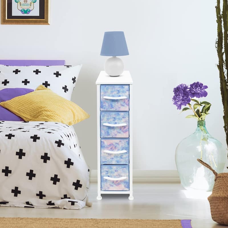 Narrow Dresser Tower with 4 Drawers - Vertical Storage for Bedroom