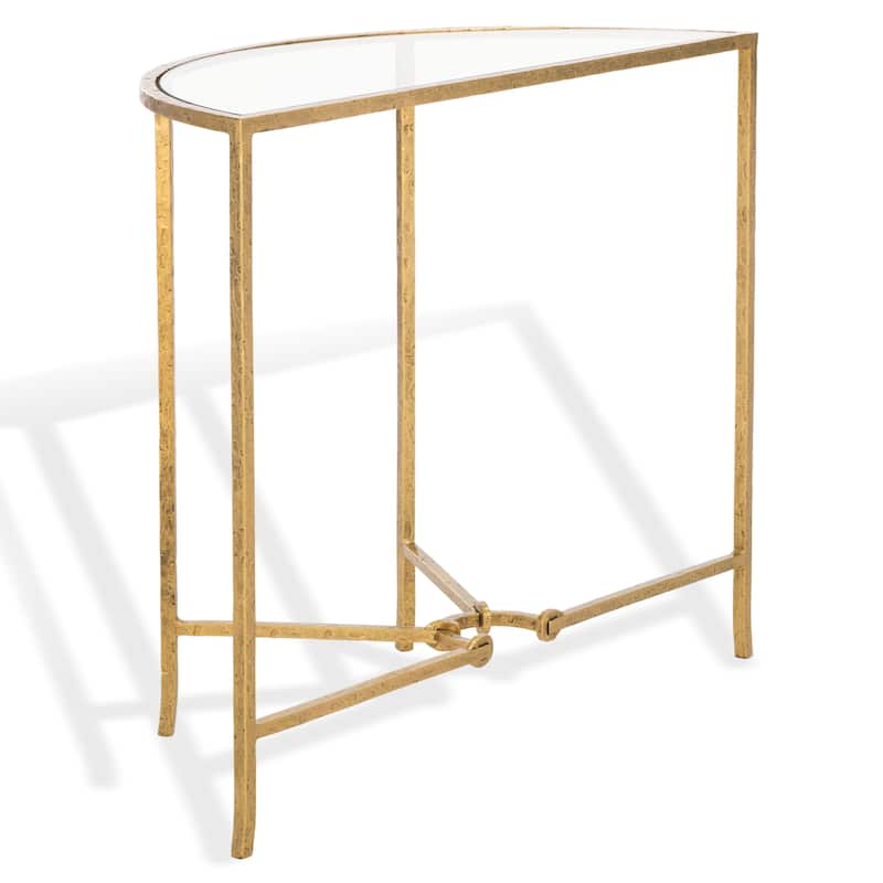 SAFAVIEH Couture Tauri Forged Metal Half Moon Console Table - 37"W x 16"D x 30"H