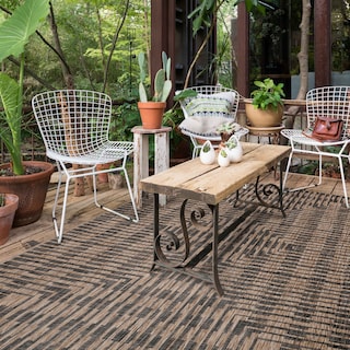 Alexander Home Havannah Abstract 3-D Geometric Indoor/Outdoor Rug