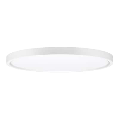 LED Flushmounts Collection 1-Light Flush Mount, White