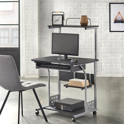 Simple Living Actuate Espresso Mobile Computer Desk