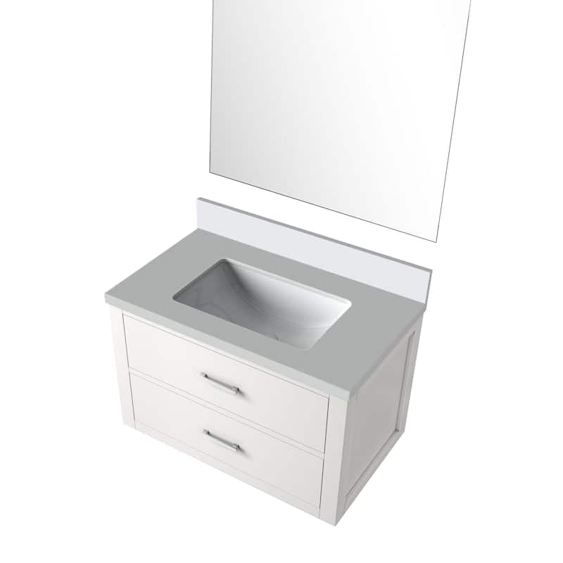 Castor Bath Vanity with Quartz Top, Sink and Mirror