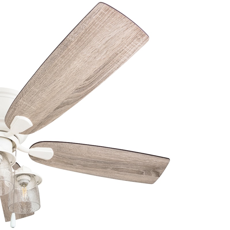 The Gray Barn Chevening 52-inch Coastal Indoor LED Ceiling Fan with Pull Chains 5 Reversible Blades - 52