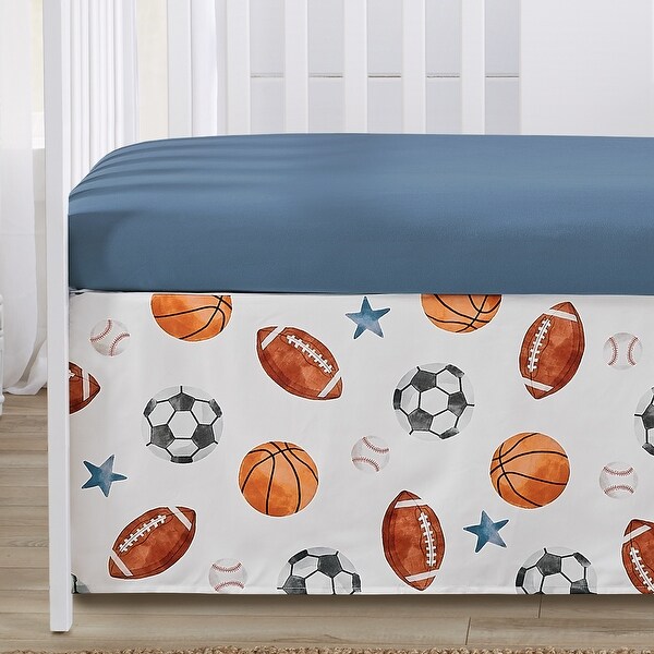 Sweet Jojo Designs Sports Theme Boy 4pc Nursery Crib Bedding Set Watercolor Vintage Soccer Balls Football Baseball Basketball Bed Bath Beyond 37970954