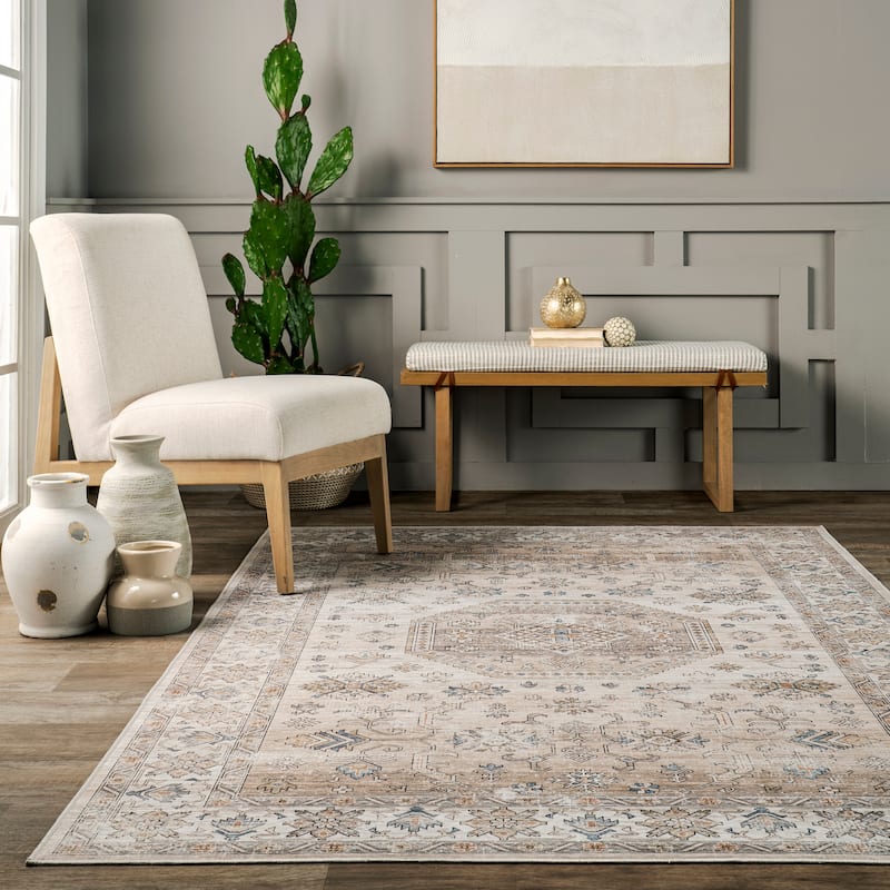 Nuloom Darby Persian SplashGuard Machine Washable Area Rug