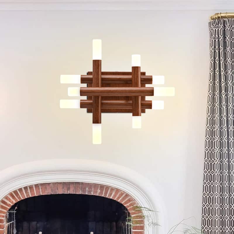 Bella Depot Wall Light Farmhouse Dimmable LED Sconce with Remote 13" x12"