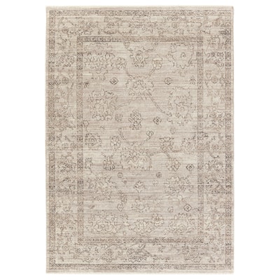 Camille Floral Gray/ Brown Area Rug