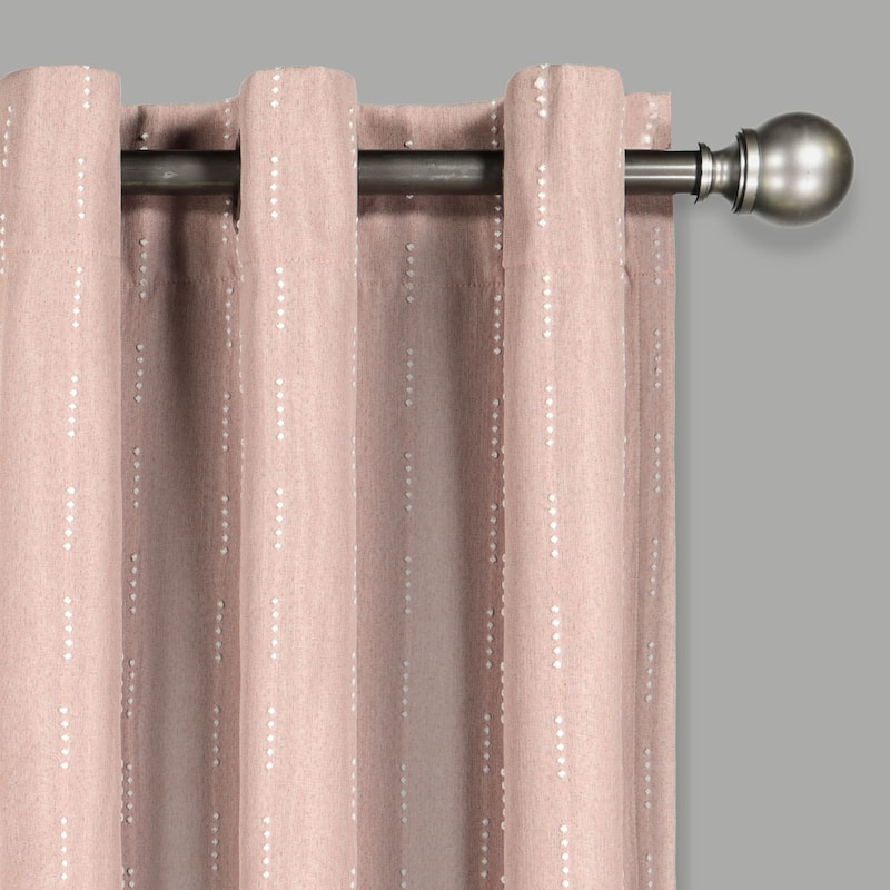 Eclipse Basel Geometric Draft Stopper Energy Saving 100% Blackout Grommet Top Curtain Panel
