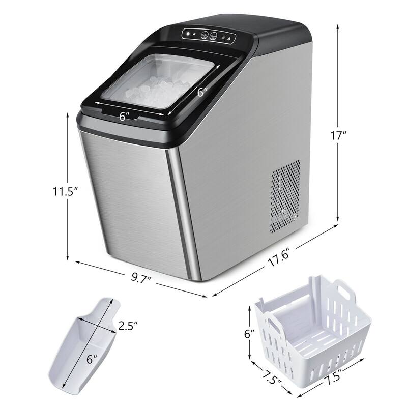 SUGIFT Ice-Making Machine with 29 Pounds Pebble Ice per Day