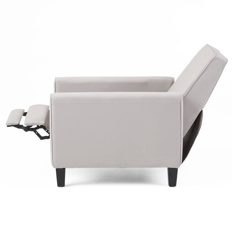 Roomfitters Fabric Push Back Chair for Elegant Home Decor, Navy Blue