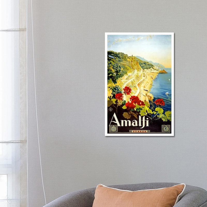 iCanvas "Amalfi Advertising Vintage Poster" by Unknown Artist Canvas Print - 26x18x1.5