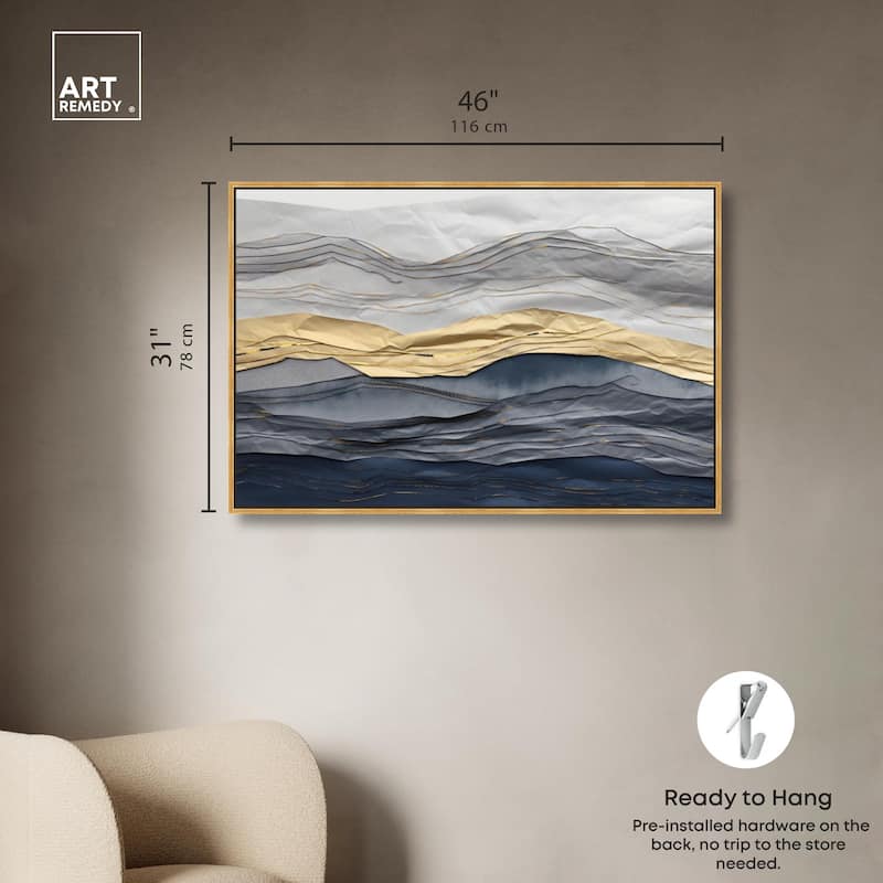 Flowing Golden Tide Canvas by Art Remedy