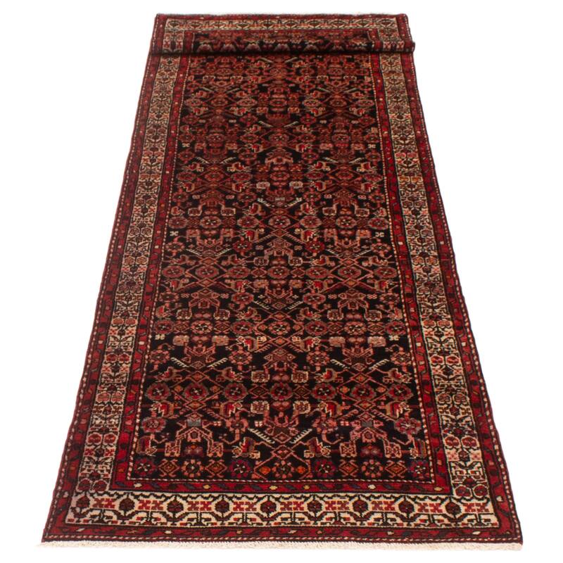 ECARPETGALLERY Hand-knotted Andelz Black Wool Rug - 3'7 x 12'10