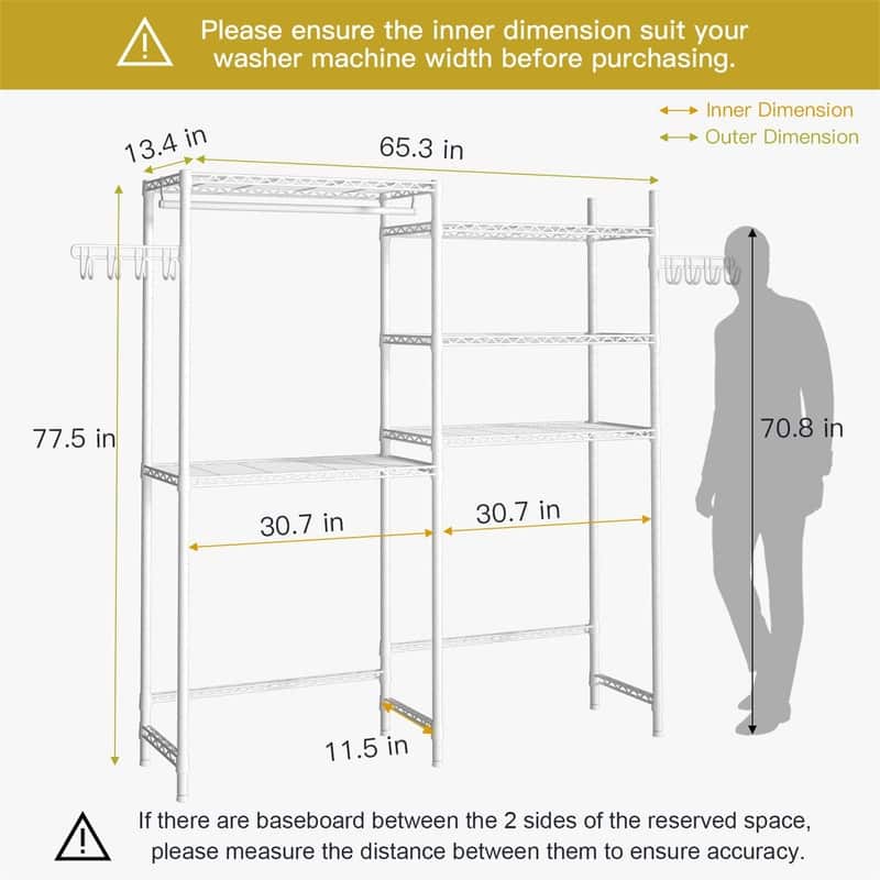 Over the Washer and Dryer Storage Shelf