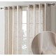 preview thumbnail 1 of 62, HLC.me Madison Faux Linen Textured Sheer Privacy Sun Light Filtering Window Grommet Thick Curtains Panels, Set of 2 54 W x 63 L per panel - Set of 2 - Beige