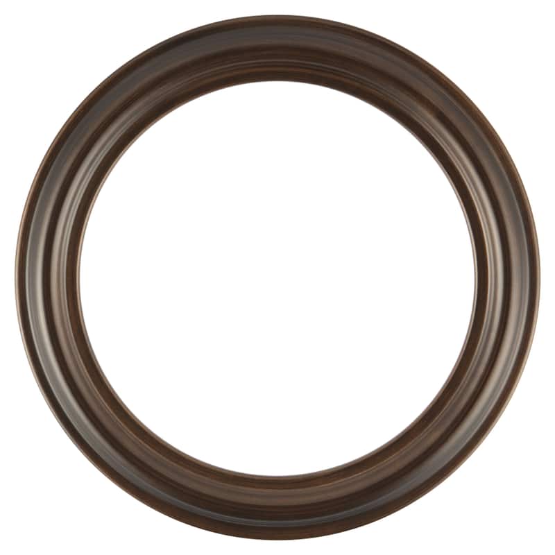 Philadelphia Framed Round Mirror in Rubbed Bronze - Antique Bronze