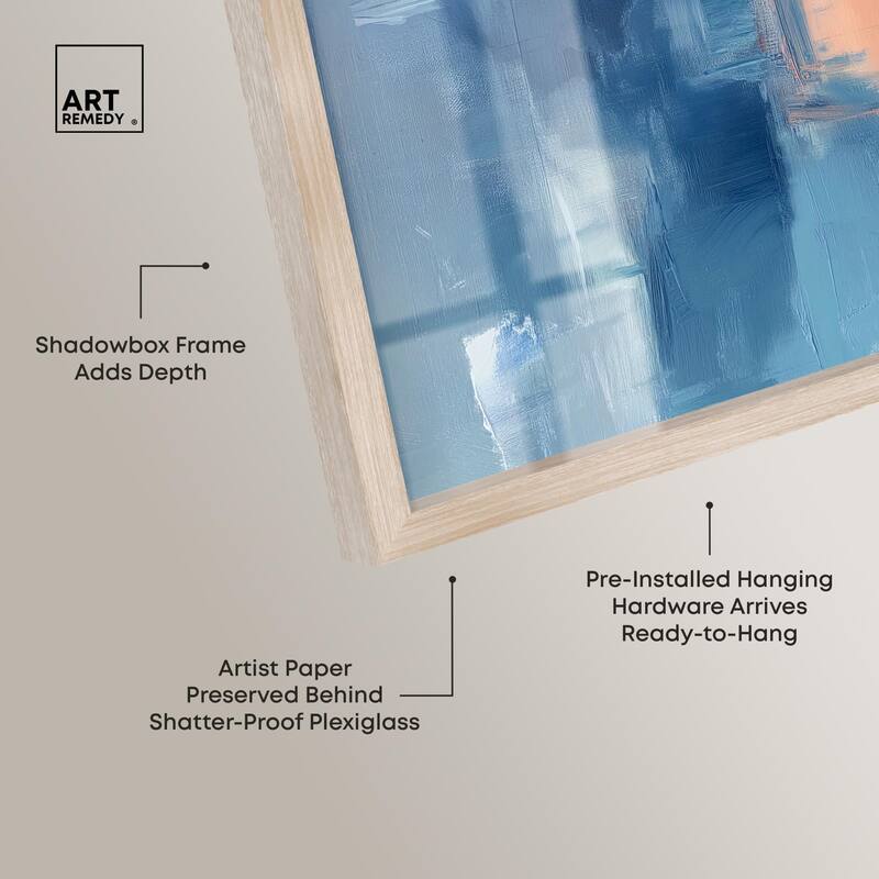 Whispering Blue II Shadowbox by Art Remedy
