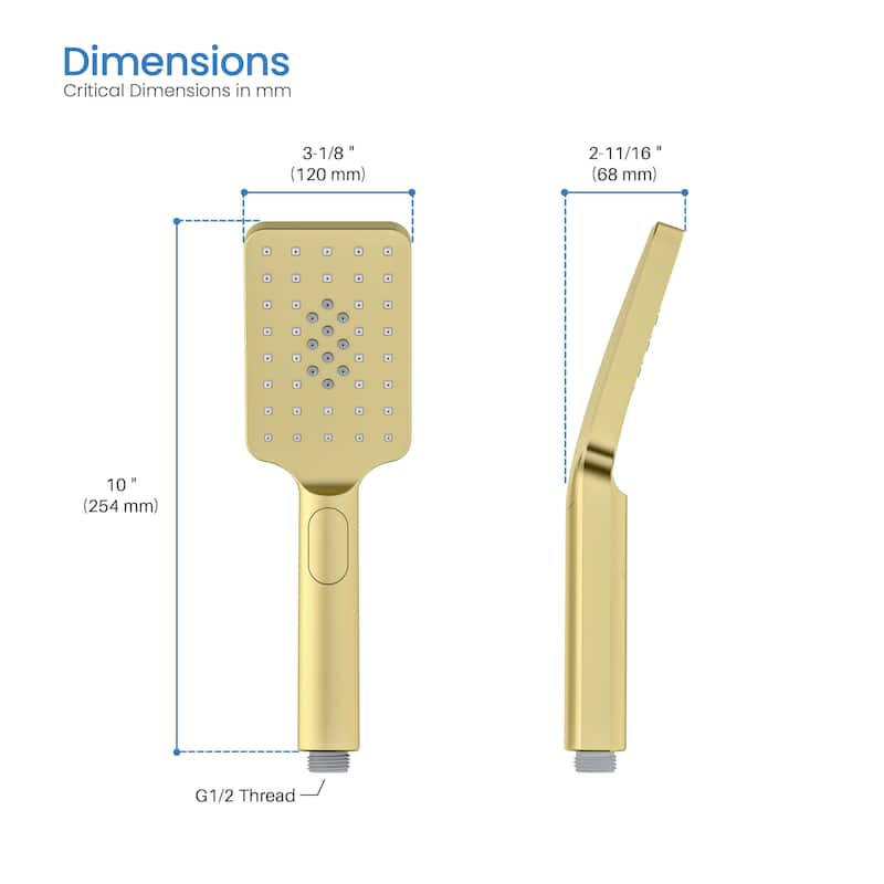 Cube 3 Settings ABS Handheld Shower Head