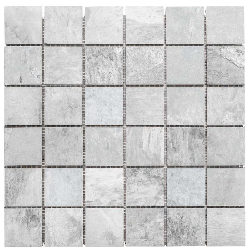The Tile Life Wells Stone 2x2 Porcelain Floor, Wall & Backsplash Tile - Blue - 1 Sheet (1 Sq. ft.)