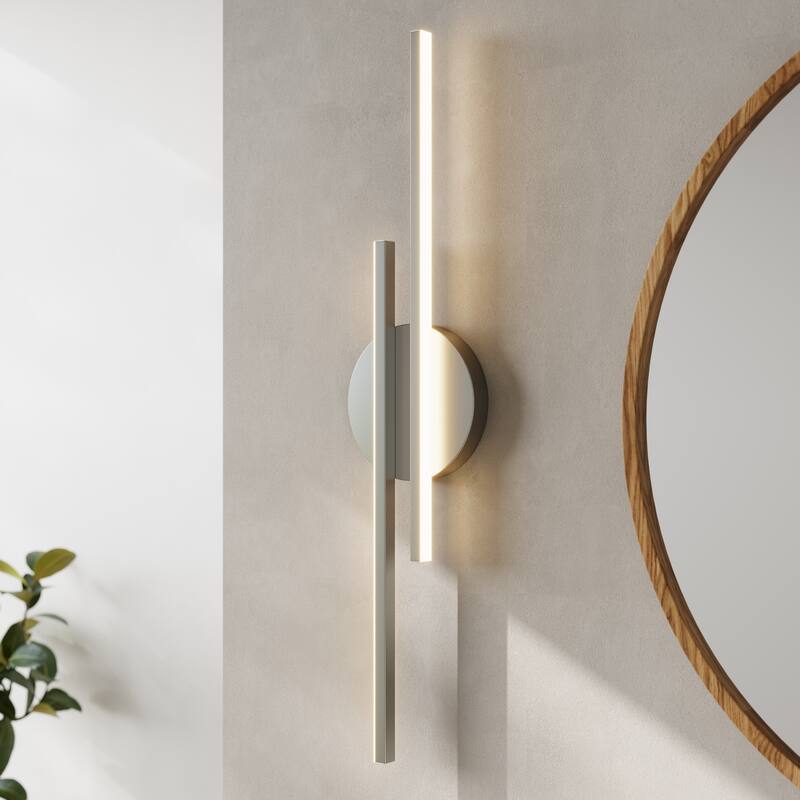 Modern 2-Light Dimmable Bathroom LED Vanity Light