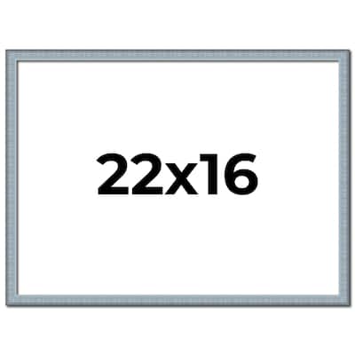 22x16 Frame Rustic Sky Blue Solid Wood Picture Frame | 0.75 Inch