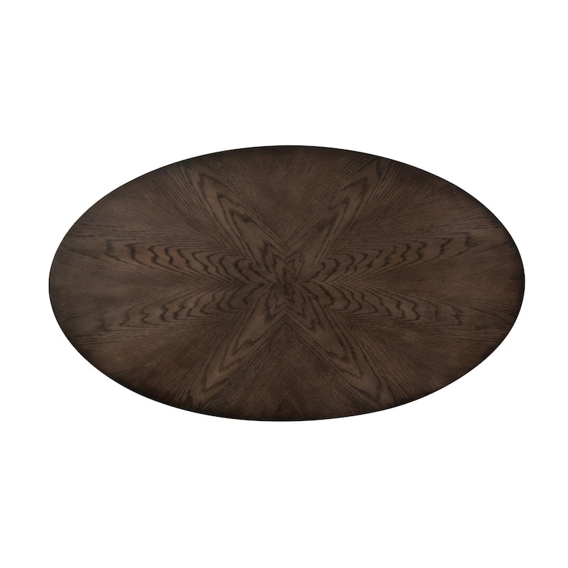 Penton Espresso Stone Oval Cocktail Table