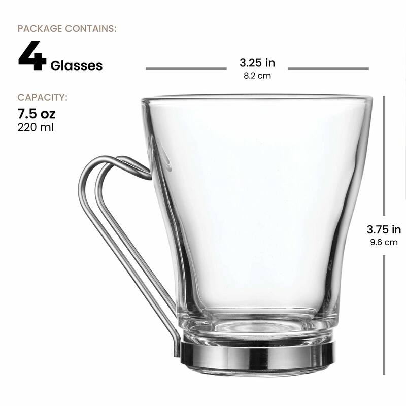 Bormioli Rocco Set of 4 Oslo Cappuccino Cups