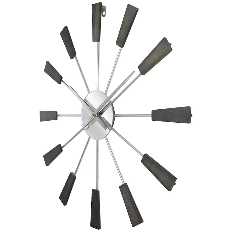 Infinity Instruments Vane 23.5 Inch Indoor Mid-Century Wall Clock - 23.5 Inch