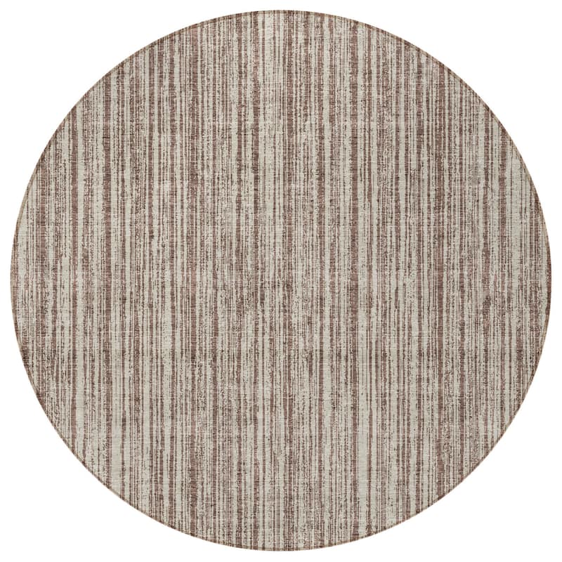 HomeRoots Striped Transitional Rectangle Outdoor Rug