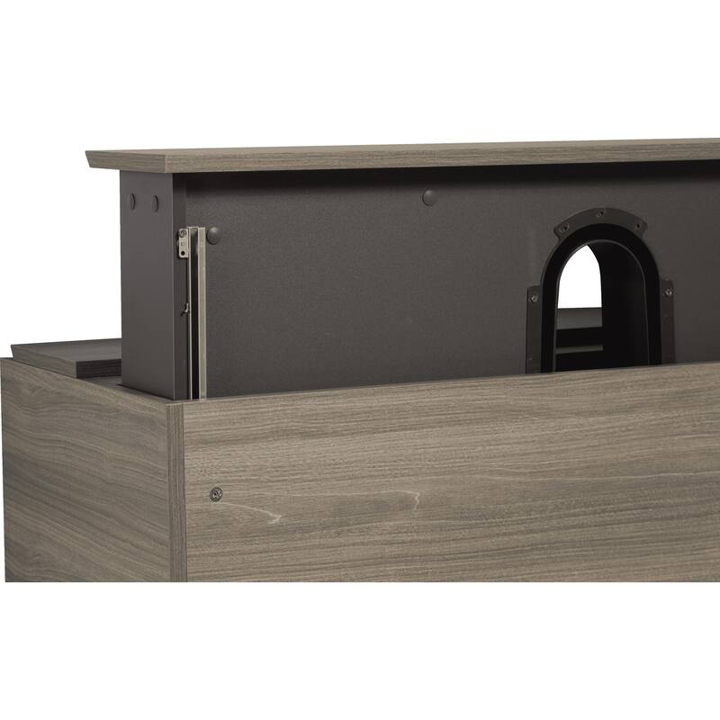 42" Floating Bathroom Vanity with Sink - Ash Grey Wall-Mounted Cabinet, Resin Countertop, Soft-Close Drawers