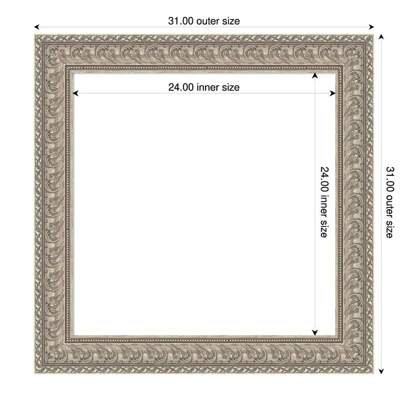 Sydney Silver Framed Dry Erase Magnetic Board - 31 x 31 in