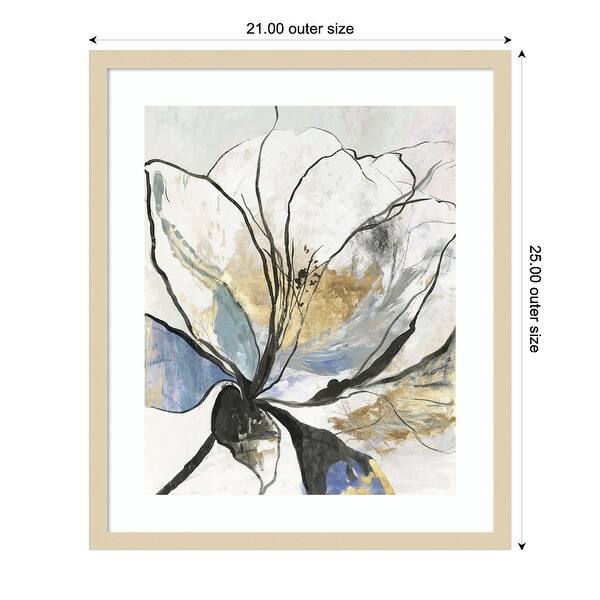 Outlined Floral I by Asia Jensen Wood Framed Wall Art Print - Svelte ...