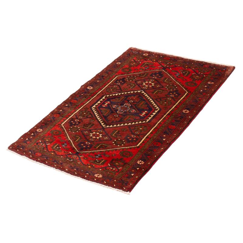 ECARPETGALLERY Hand-knotted Andelz Red Wool Rug - 3'5 x 5'3