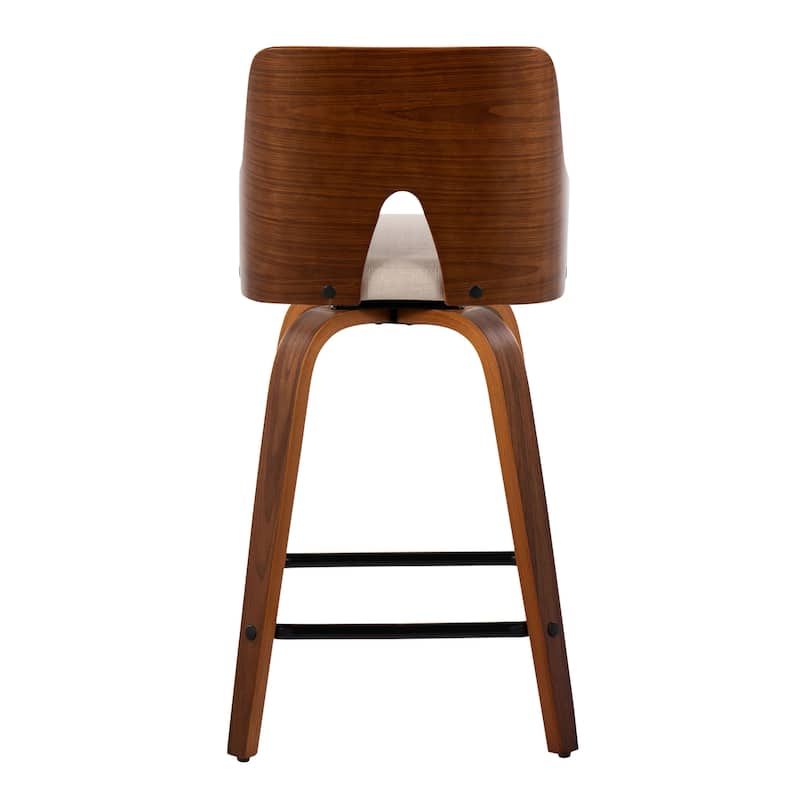 Carson Carrington Adrianna 24" Fixed-Height Counter Stool with Bent Wood Legs (Set of 2)