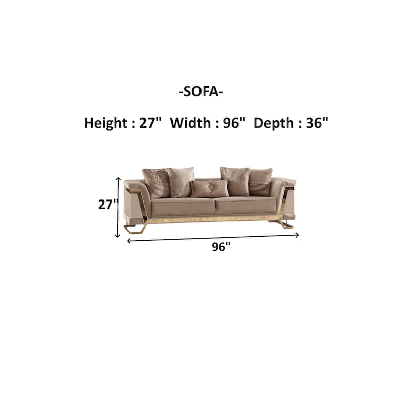 Smooth 2 Pieces Living Room Sets 1 Sofa 1 Love seat