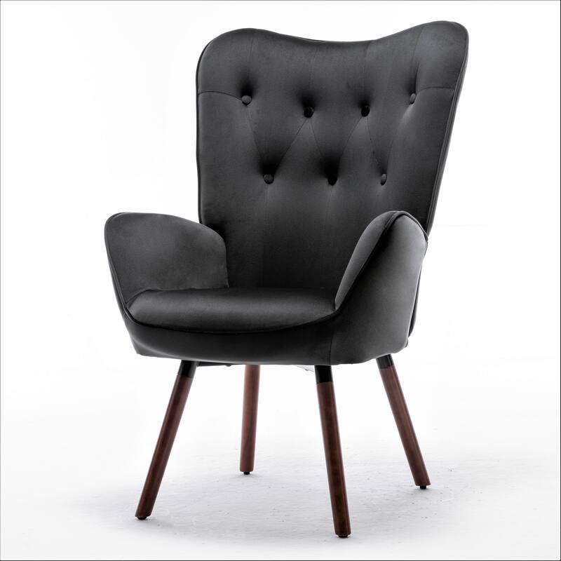 Kreedence 26.38" W Microfiber Accent Chair with Wing Back Design