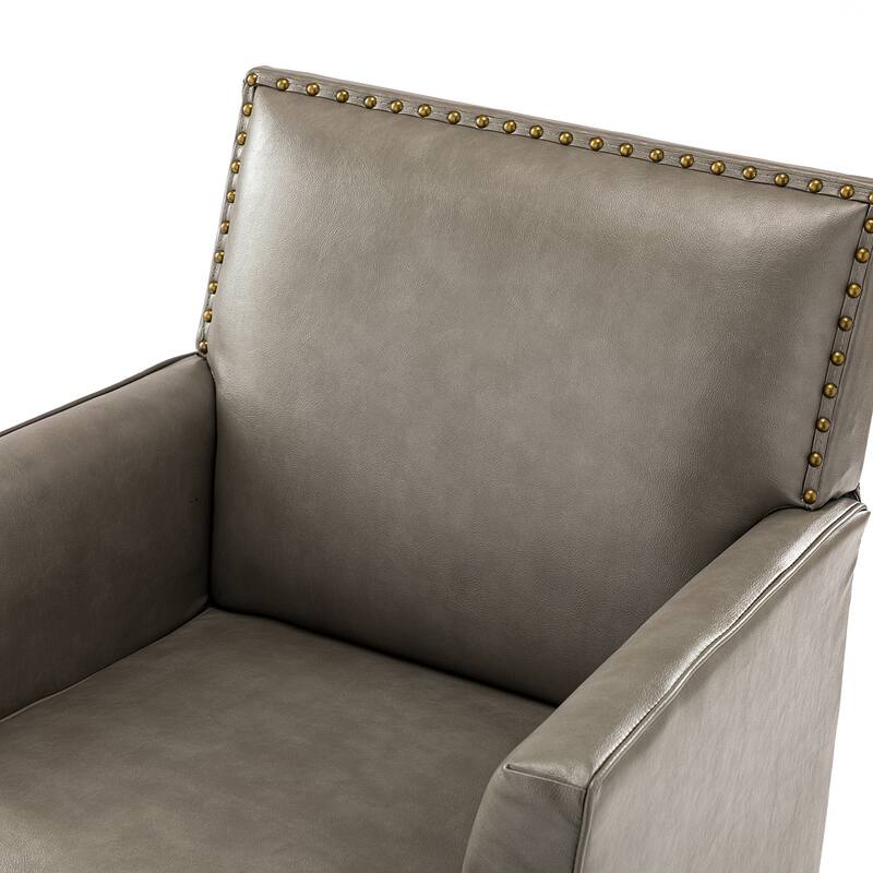 Nileus Contemporary and Classic Polyester Accent Chair with Solid Wooden Legs by HULALA HOME