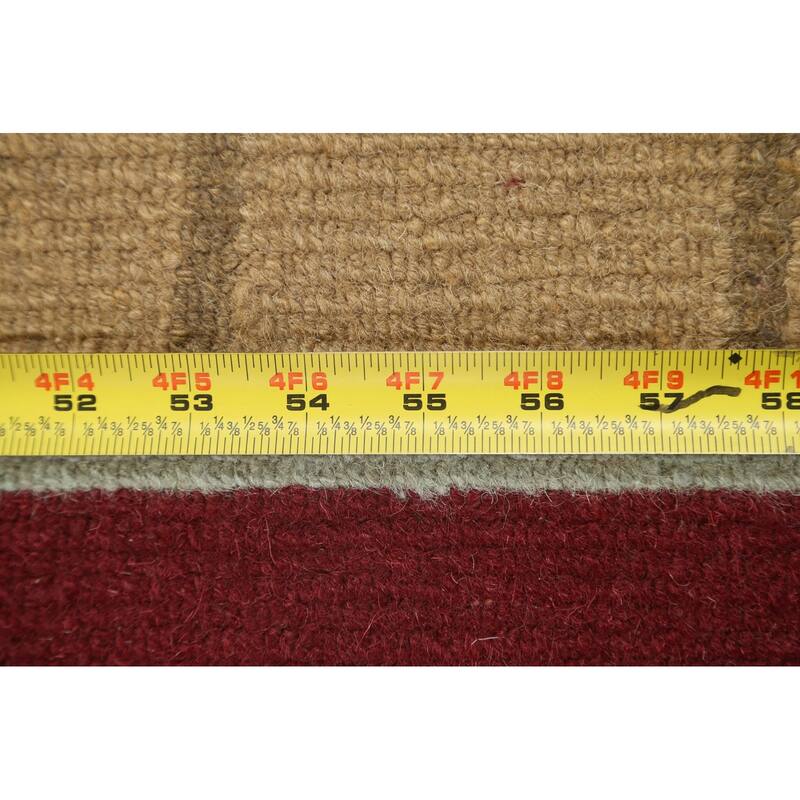 Geometric Vegetable Dye Nepalese Oriental Area Rug Wool Hand-knotted - 8'4" x 10'3"