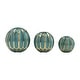 preview thumbnail 15 of 26, Sagebrook Home Gold Accented Abstract Modern Coastal Decorative Orbs Set of 3 6" x 6" x 6" - Geometric Blue