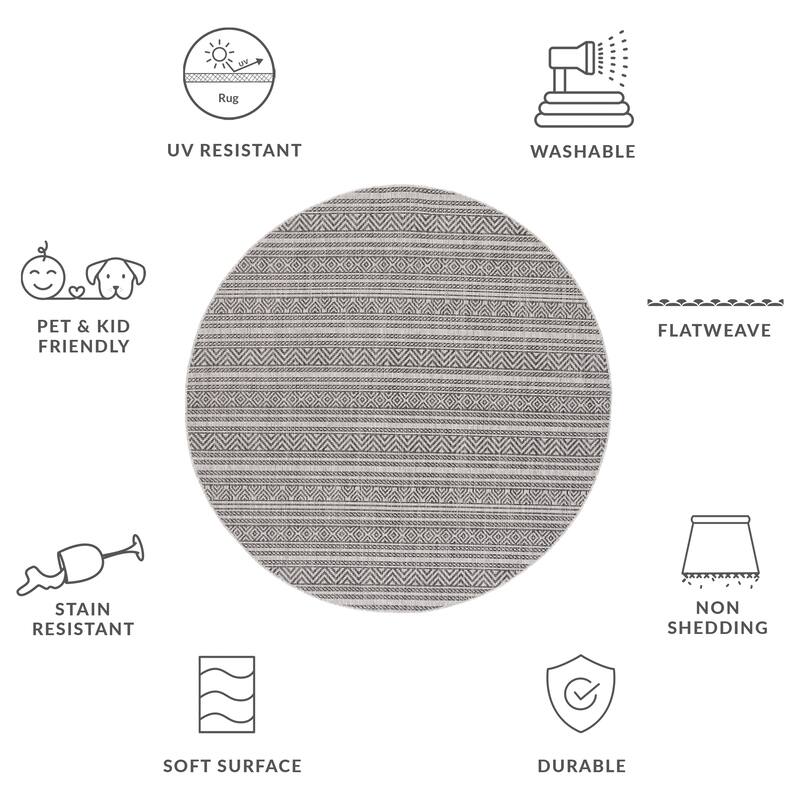 SAFAVIEH Courtyard Rasima Indoor/ Outdoor Waterproof Patio Backyard Rug