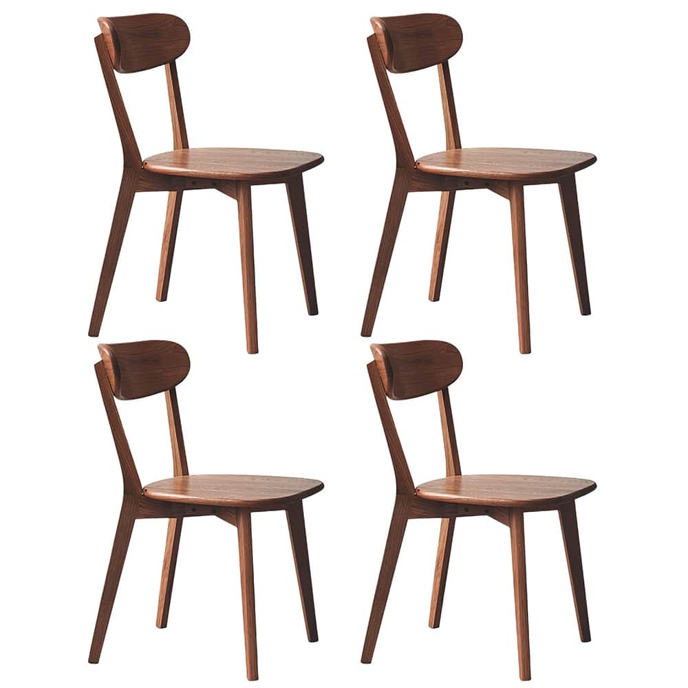 Wood Dining Chairs, Solid Oak Wood Chairs w/ Backrest & Seat