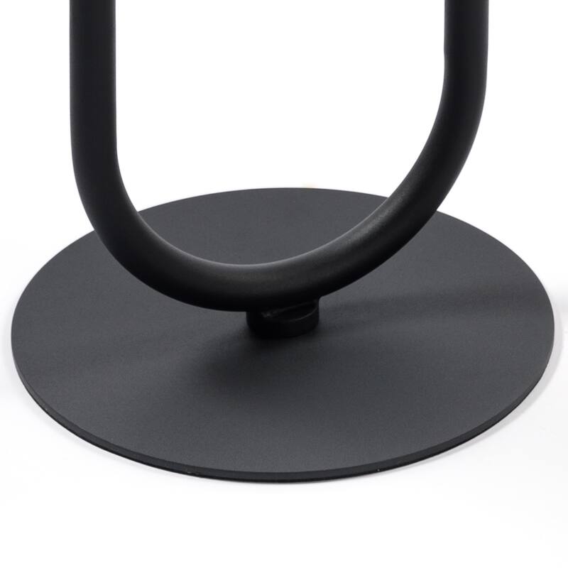 Lantern-shaped Metal End Table, Small Round Side Table, Modern Coffee Drink Cocktail Table