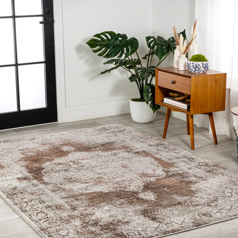 JONATHAN Y Rosalia Cottage Medallion Area Rug
