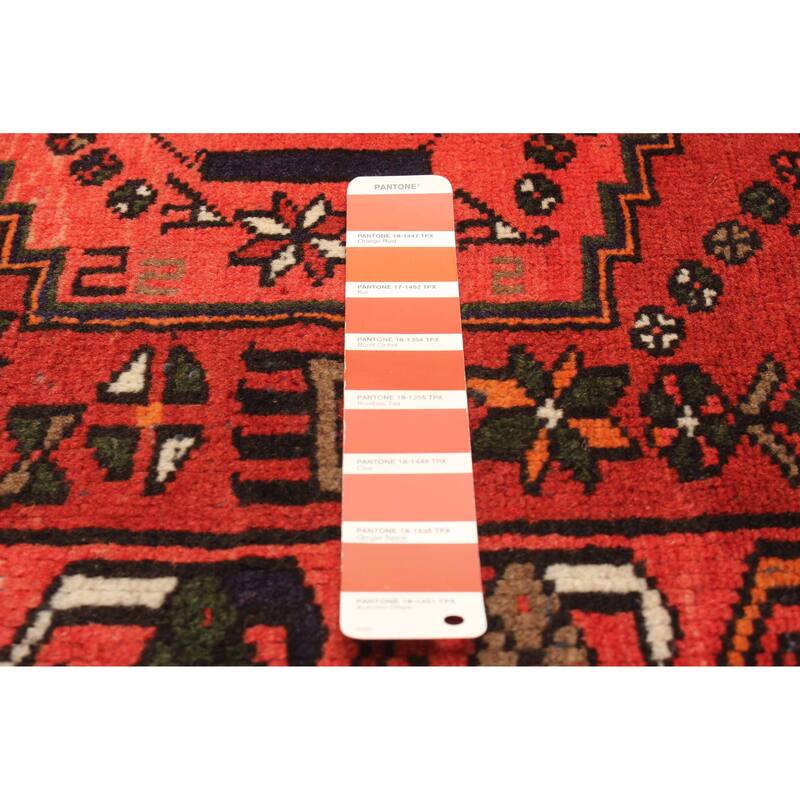 ECARPETGALLERY Hand-knotted Andelz Red Wool Rug - 4'4 x 6'5