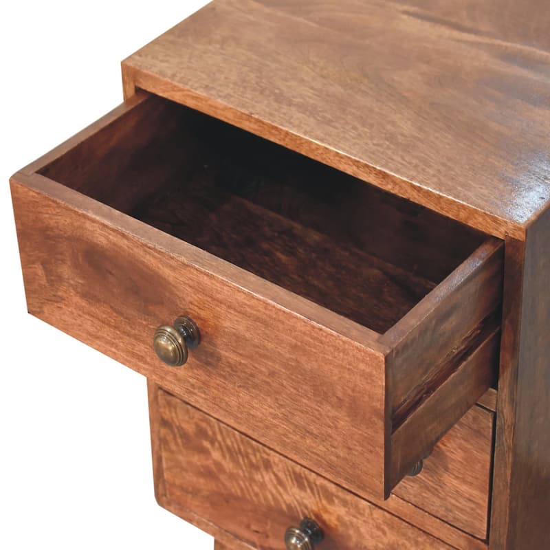 Artisan Furniture Solid Wood Honey Caramel Nordic Style Multi Bedside