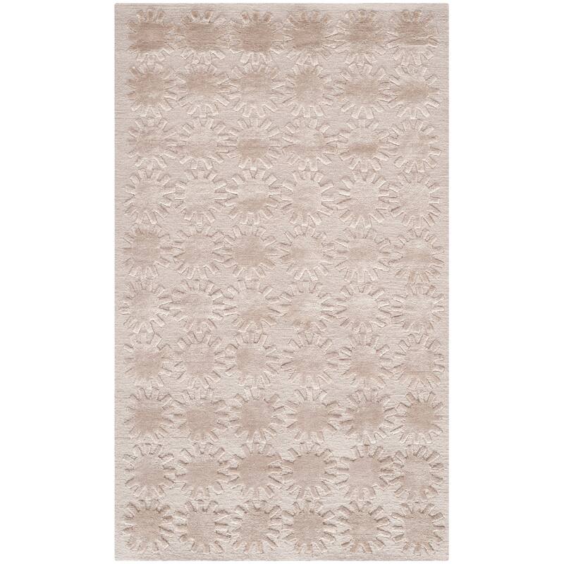 Martha Stewart by SAFAVIEH Constellation Silk/ Wool Rug - 5'6" x 8'6" - Day/Brick red