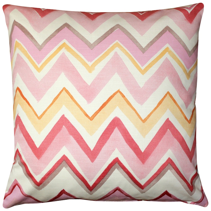 Pillow Decor Pacifico Stripes Pink Throw Pillow 20X20