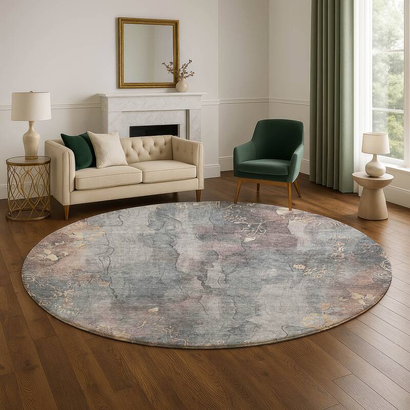 Premium Washable Super Soft Abstract Chic Mayfield Rug - Gray - 8' x 8'