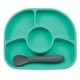 preview thumbnail 1 of 3, bbluv Yumi Silicone Plate & Spoon Set Aqua