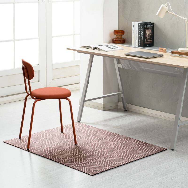 Jani 36"x48" Rug'd Chair Mat-Rug Style Office Chairmat for Carpet & Hard Floors| 0.25" Thick |Non-Slip, Foldable Desk Chair Mat